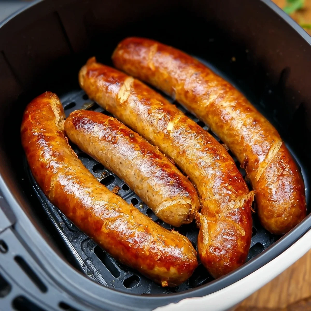 Bratwurst Heißluftfritteuse: Knusprig, schnell & fettarm