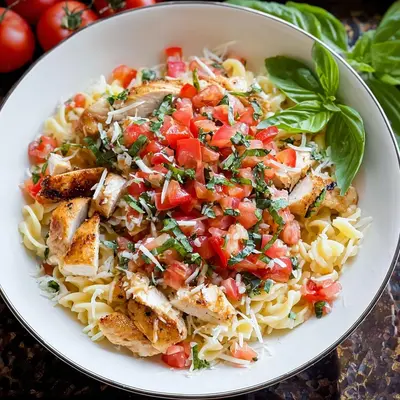 Bruschetta Pasta mit Hähnchen: Schnell & Lecker