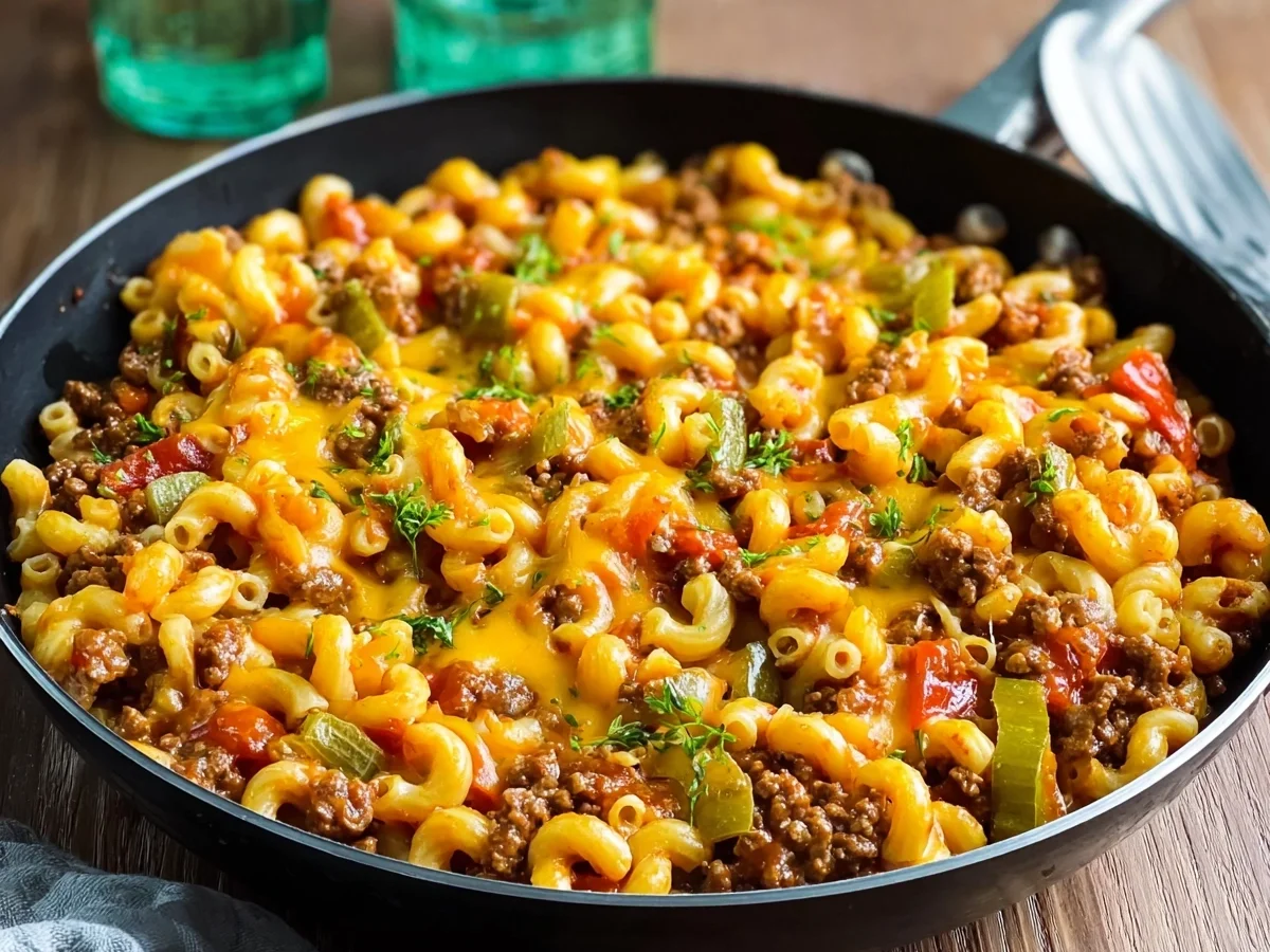 Cheeseburger-Pfanne: Schnelles Familienrezept - Beitragsbild