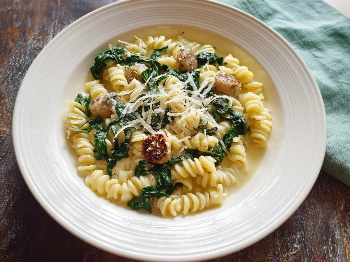 Cremige Spinat-Sahne-Pasta: Schnell & Lecker - Beitragsbild