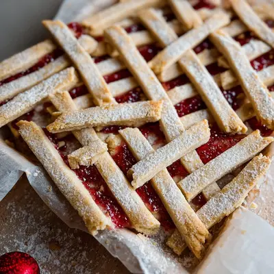 Einfache Linzer Streifen für Weihnachten backen