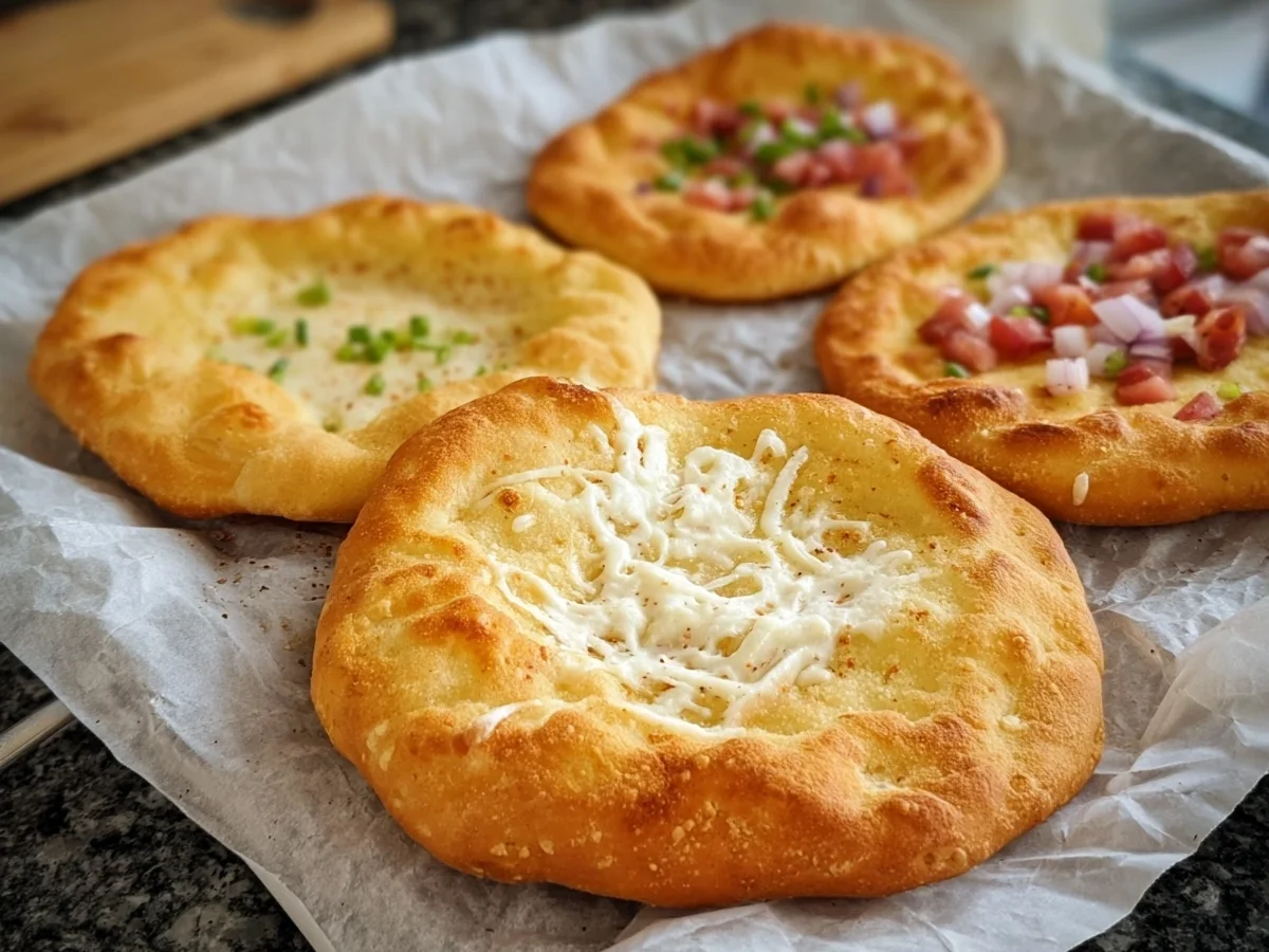 Fettarme Langos aus der Heißluftfritteuse: Einfach - Beitragsbild