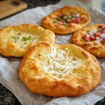 Fettarme Langos aus der Heißluftfritteuse: Einfach