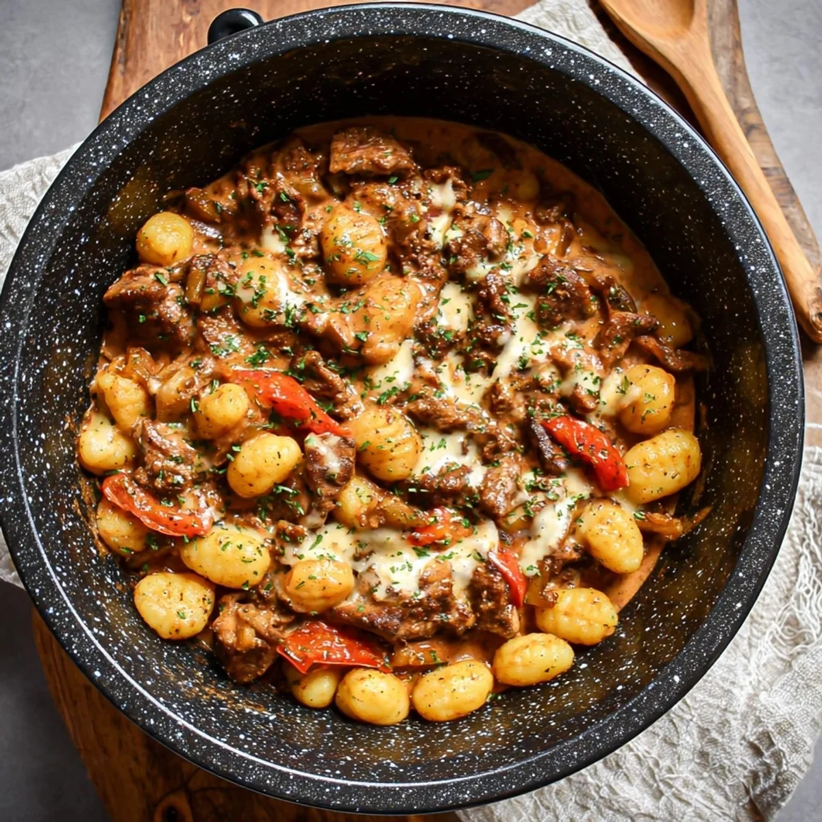 Gnocchi Gyros Topf: Familienrezept schnell gemacht