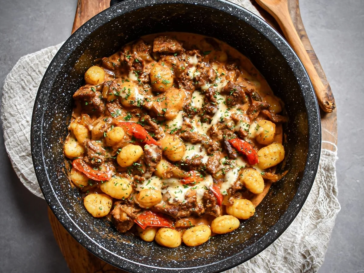Gnocchi Gyros Topf: Familienrezept schnell gemacht - Beitragsbild