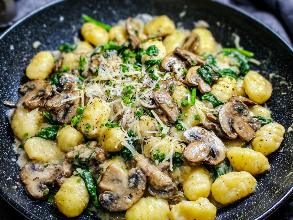 Gnocchi-Pfanne mit Pilzen: Schnell & Vegetarisch genießen - Beitragsbild