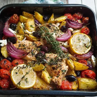 Griechisches Huhn vom Blech: Schnelles 45-Minuten-Rezept
