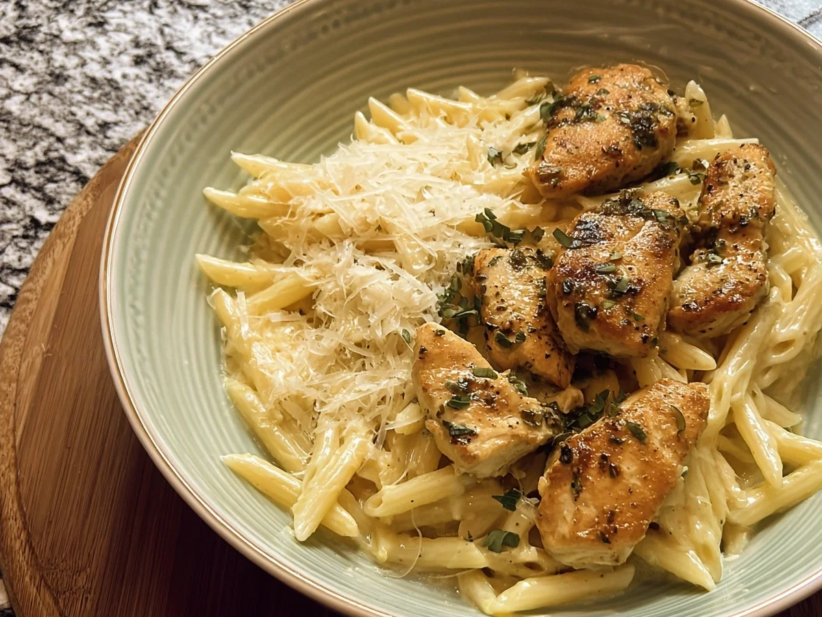 Hähnchen Alfredo Pasta: Cremig & Schnell in 20 Minuten - Beitragsbild