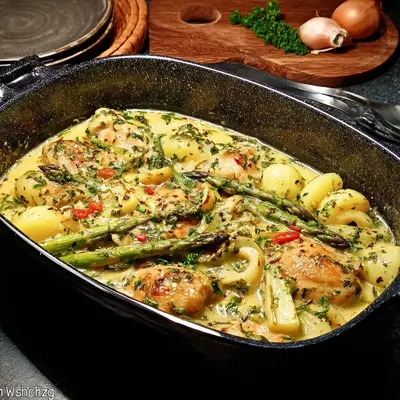 Hähnchen in Spargelsoße: Rustikal & unwiderstehlich