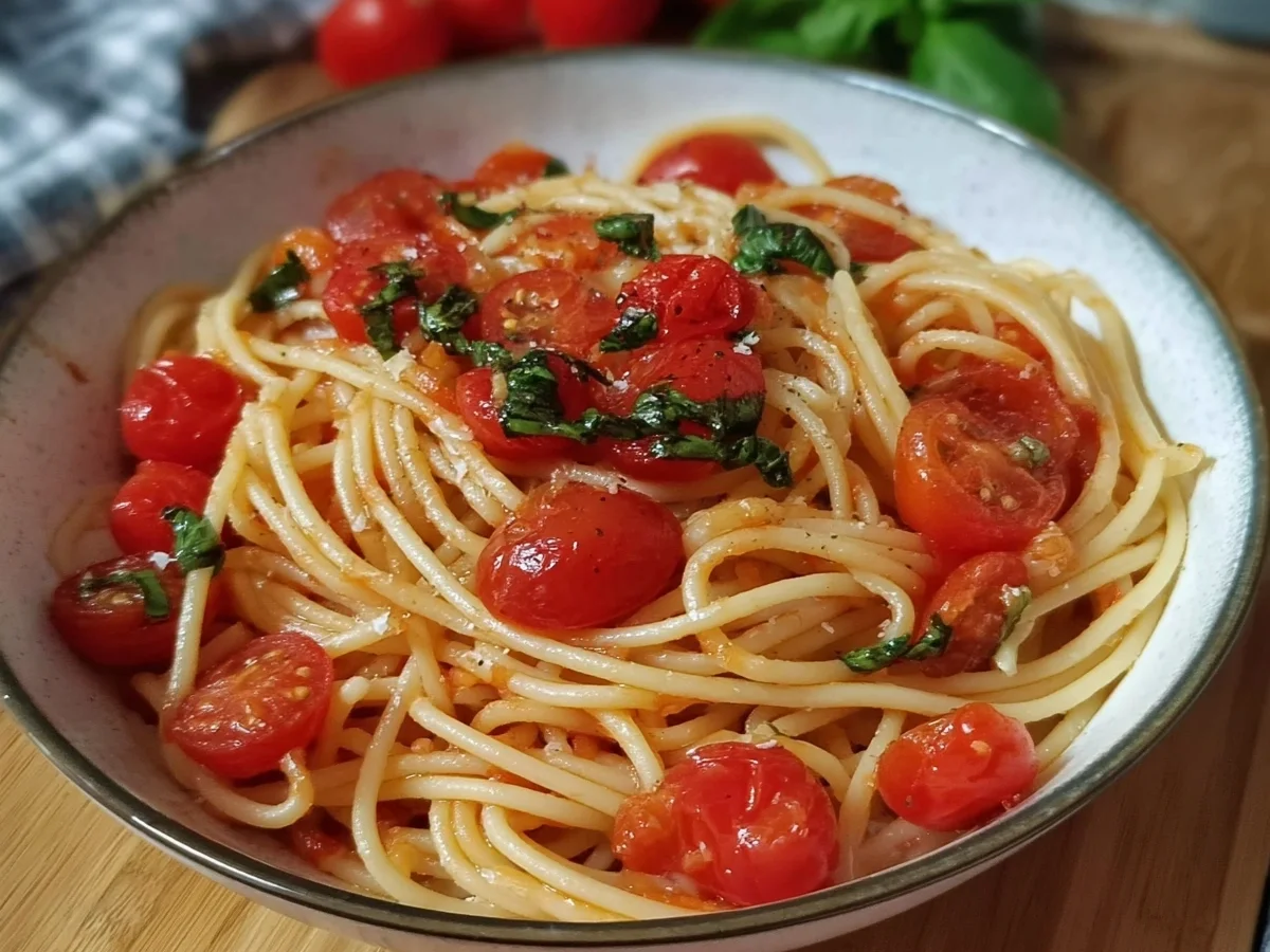 Klassische Spaghetti Pomodoro: Italienisches Pasta Rezept - Beitragsbild