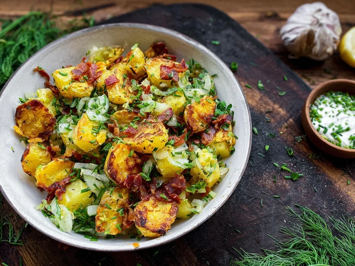 Knuspriger Kartoffelsalat: Rezept mit besonderer Note - Beitragsbild