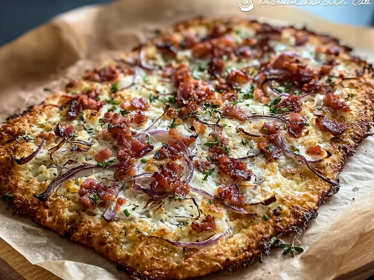 Low-Carb Blitz-Flammkuchen Klassisch - Beitragsbild