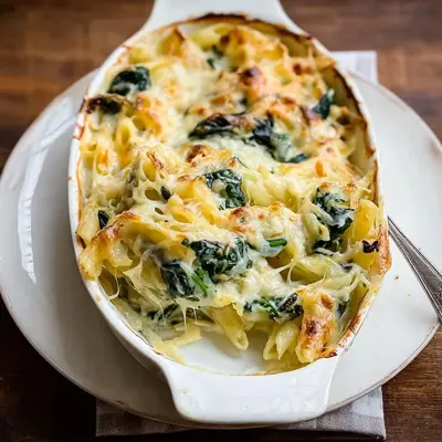 Nudel-Spinat-Auflauf mit Käse: Herzhaftes Seelenfutter