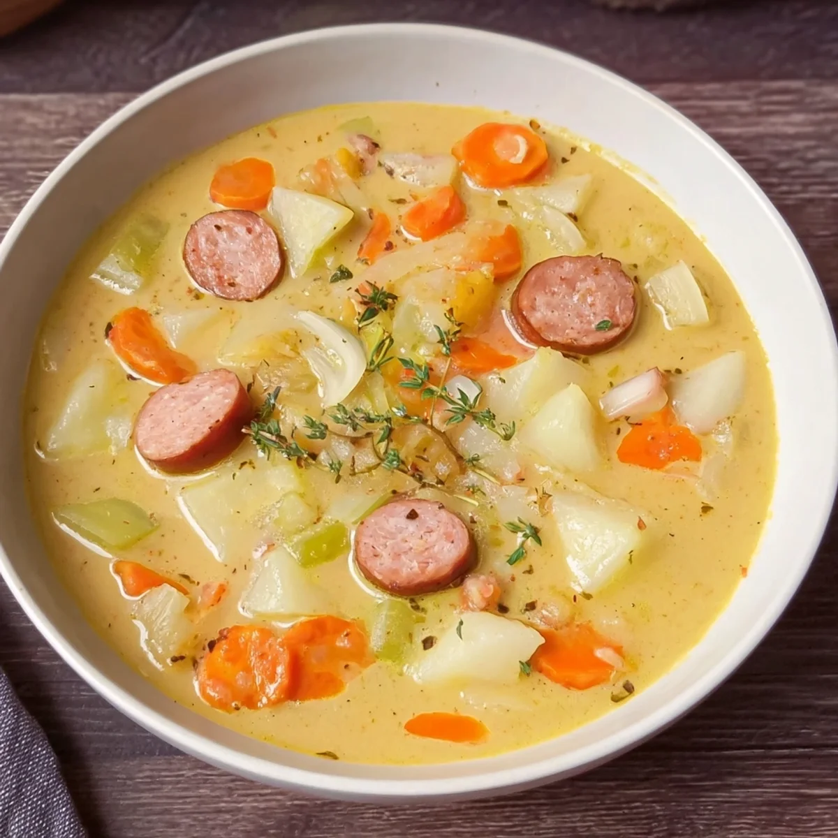 Omas Kartoffelsuppe mit Würstchen Einfach & Lecker