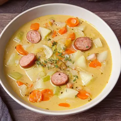 Omas Kartoffelsuppe mit Würstchen Einfach & Lecker