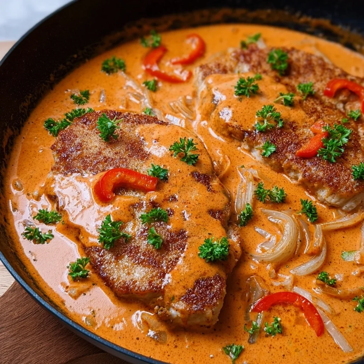 Paprika Rahm Schnitzel: Cremiger Klassiker selbstgemacht