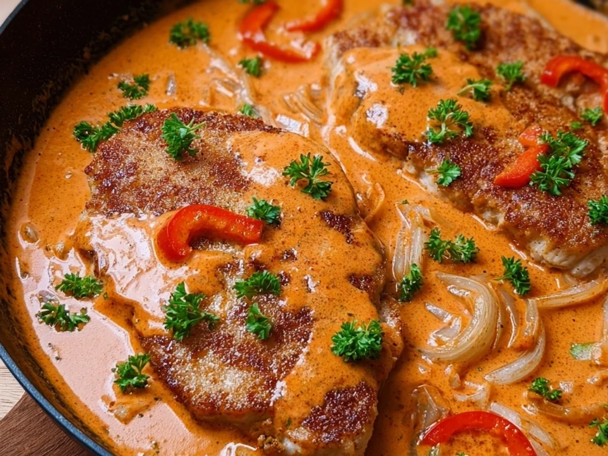 Paprika Rahm Schnitzel: Cremiger Klassiker selbstgemacht - Beitragsbild