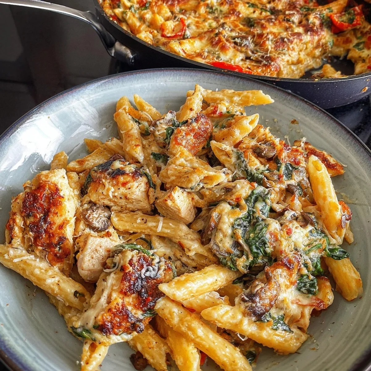 Parmesan Hähnchen Auflauf: Einfach, cremig & lecker