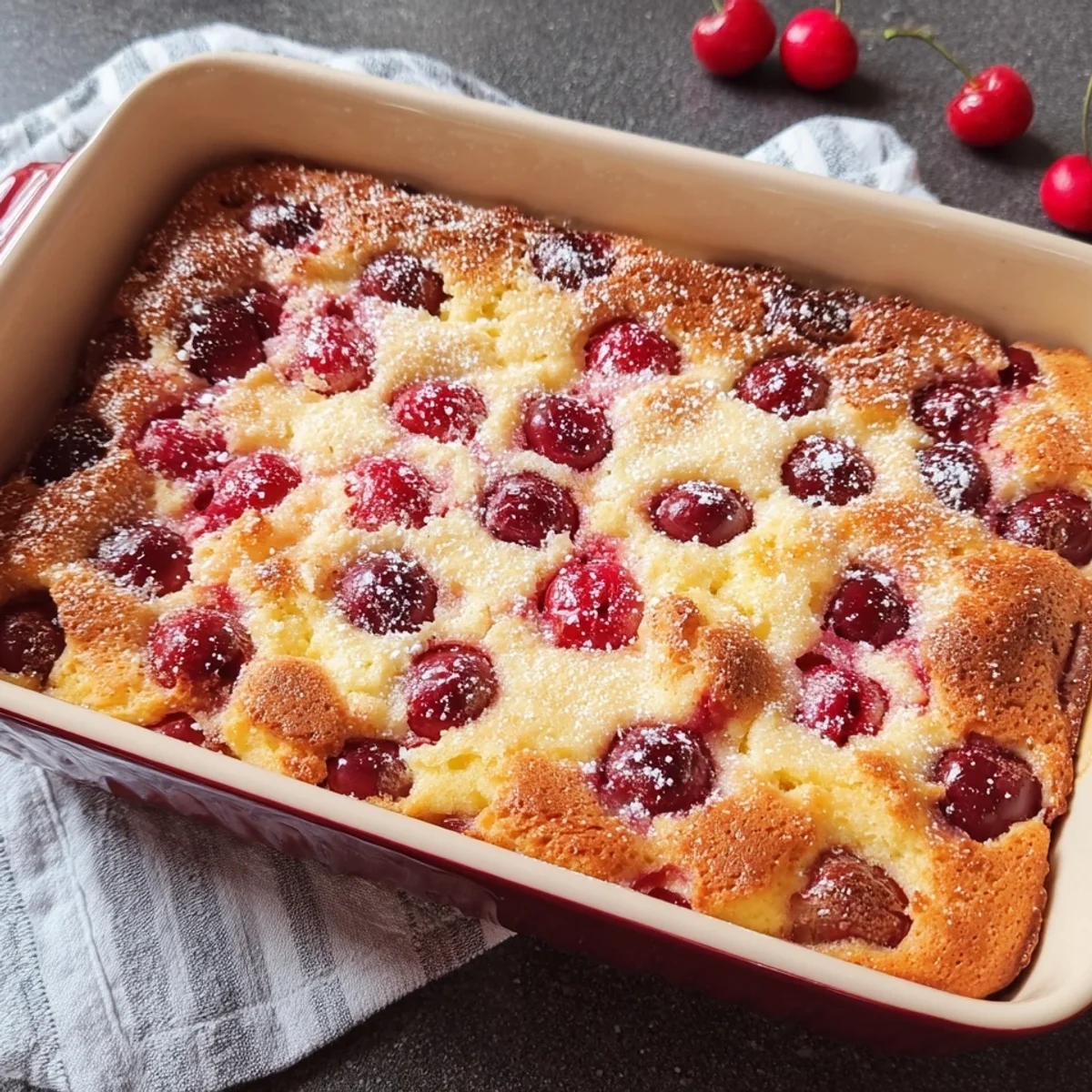 Quarkauflauf mit Kirschen nach Omas Rezept