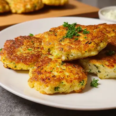 Schnelle Blumenkohlbratlinge mit Käse