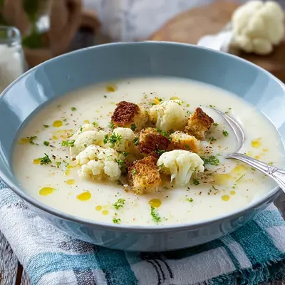 Schnelle Blumenkohlsuppe mit Croûtons: Blitz-Rezept