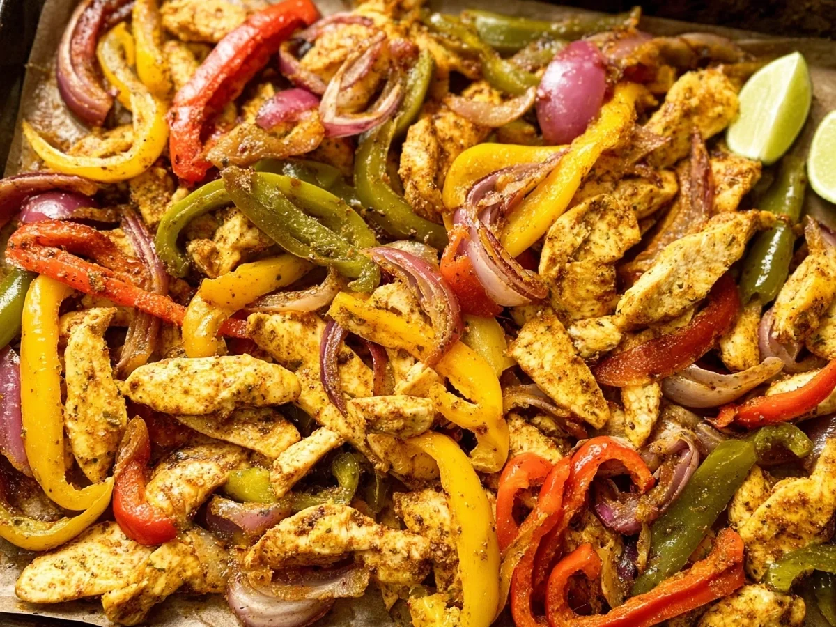 Schnelle Chicken Fajitas vom Blech: Einfach & lecker - Beitragsbild
