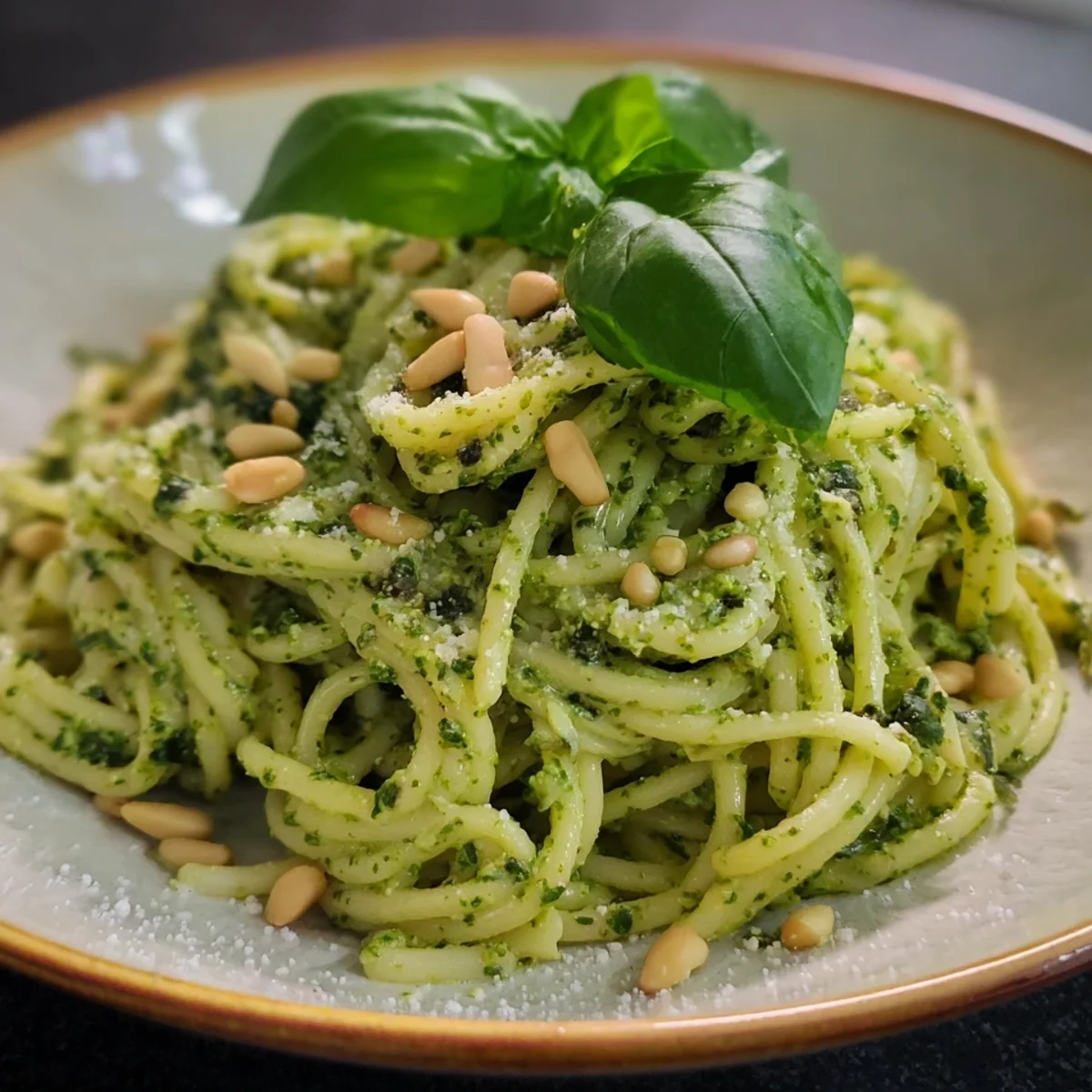 Schnelle Nudeln mit cremigem Avocado-Pesto