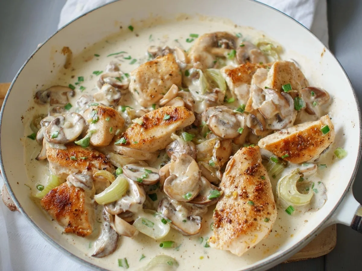 Schnelles Hähnchen-Pilz-Geschnetzeltes: Einfach & Lecker - Beitragsbild