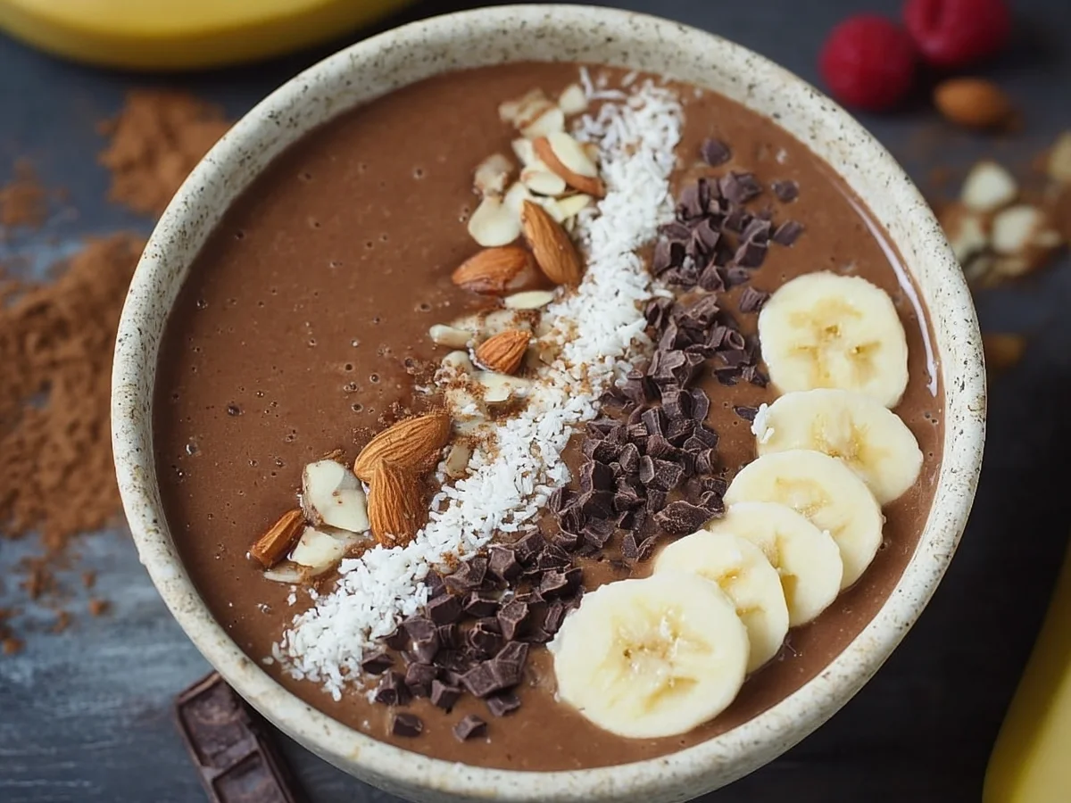 Schoko Smoothie Bowl: Gesund, schnell & lecker - Beitragsbild