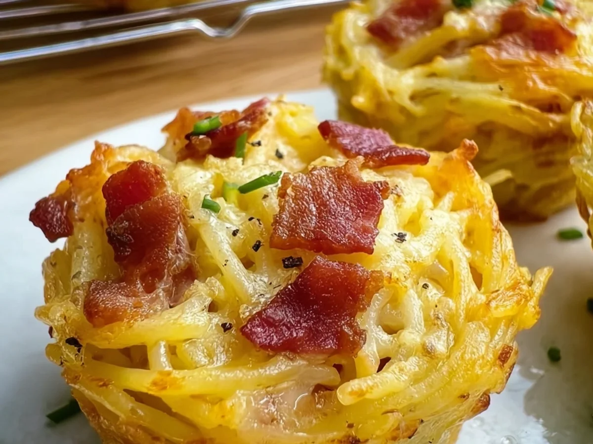 Spaghetti Carbonara Muffins: Herzhaftes Fingerfood Rezept - Beitragsbild