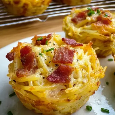 Spaghetti Carbonara Muffins: Herzhaftes Fingerfood Rezept