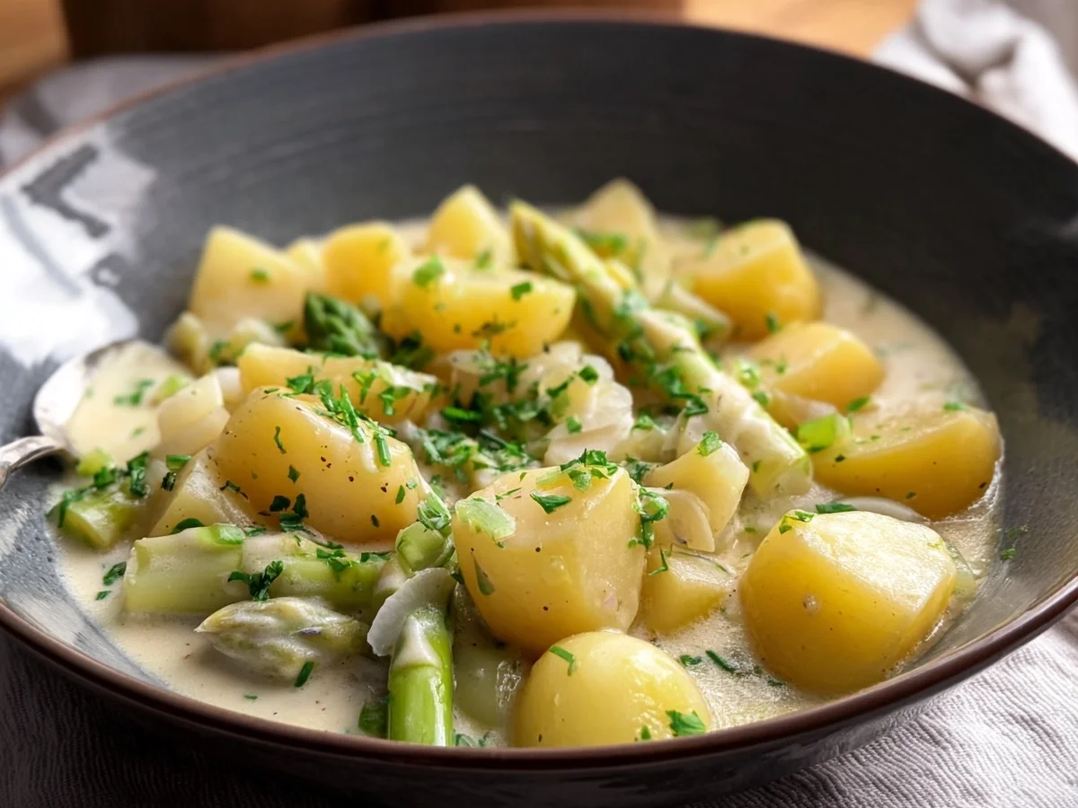 Spargelragout mit Kartoffeln Ihr leichtes Frühlingsrezept - Beitragsbild