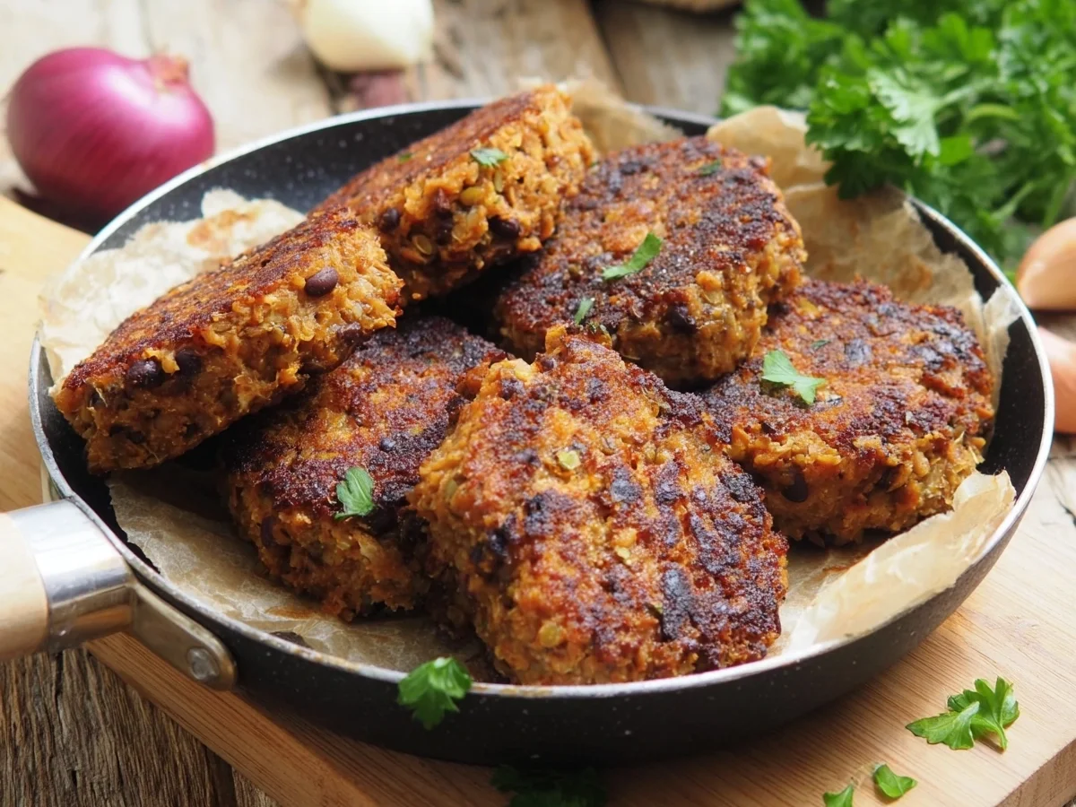 Vegetarische Frikadellen mit Kidneybohnen & Haferflocken - Beitragsbild