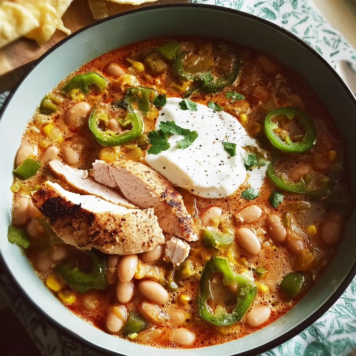 Weißes Chili mit Grillhähnchen: Einfaches Hauptgericht